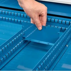 Global Industrial™ Divider Kit for 4"H Drawer of Modular Drawer Cabinet 30"Wx27"D, Blue -Containers & Organizers Sales Store 493342 03