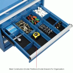 Global Industrial™ Divider Kit for 6"H Drawer of Modular Drawer Cabinet 30"Wx27"D, Blue -Containers & Organizers Sales Store 493343IN 1wco