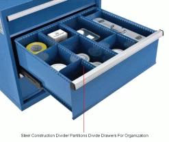 Global Industrial™ Divider Kit for 10"H Drawer of Modular Drawer Cabinet 30"Wx27"D, Blue -Containers & Organizers Sales Store 493344IN 1wco
