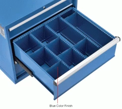 Global Industrial™ Divider Kit for 10"H Drawer of Modular Drawer Cabinet 30"Wx27"D, Blue -Containers & Organizers Sales Store 493344IN 2wco
