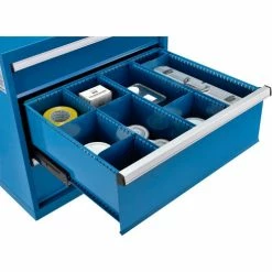 Global Industrial™ Divider Kit for 10"H Drawer of Modular Drawer Cabinet 30"Wx27"D, Blue -Containers & Organizers Sales Store 493344 02
