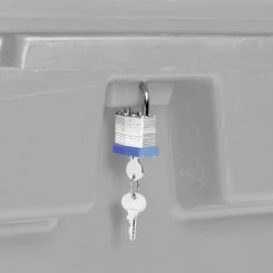 Global Industrial™ Lockable Outdoor Storage Container, 48"Lx33"Wx34"H, 18.5 Cu. Ft., Light Gray -Containers & Organizers Sales Store 493393GY 04