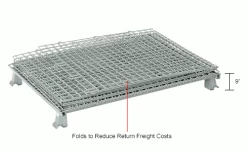 Global Industrial&#153, Folding Wire Container, 48"L x 40"W x 42-1/2"H, 3000 Lb. Capacity -Containers & Organizers Sales Store 493394IN 2wco