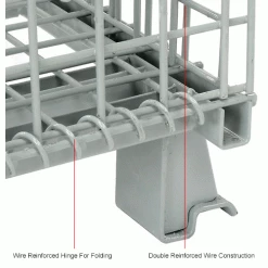 Global Industrial&#153, Folding Wire Container, 48"L x 40"W x 42-1/2"H, 3000 Lb. Capacity -Containers & Organizers Sales Store 493394IN 5wco