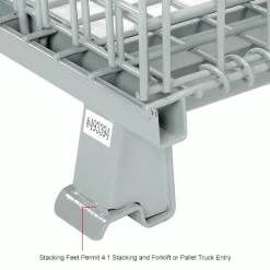 Global Industrial&#153, Folding Wire Container, 48"L x 40"W x 42-1/2"H, 3000 Lb. Capacity -Containers & Organizers Sales Store 493394IN 6wco