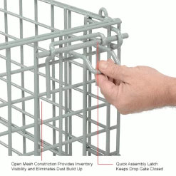 Global Industrial&#153, Folding Wire Container, 48"L x 40"W x 42-1/2"H, 3000 Lb. Capacity -Containers & Organizers Sales Store 493394IN 7wco