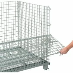 Global Industrial&#153, Folding Wire Container, 48"L x 40"W x 42-1/2"H, 3000 Lb. Capacity -Containers & Organizers Sales Store 493394 06