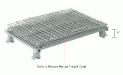 Global Industrial™ Folding Wire Container 48"L x 40"W x 36-1/2"H 3000 Lb. Capacity -Containers & Organizers Sales Store 493395IN 2wco