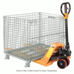 Global Industrial™ Folding Wire Container 48"L x 40"W x 36-1/2"H 3000 Lb. Capacity -Containers & Organizers Sales Store 493395IN 3wco