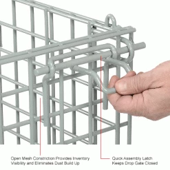 Global Industrial™ Folding Wire Container 48"L x 40"W x 36-1/2"H 3000 Lb. Capacity -Containers & Organizers Sales Store 493395IN 5wco