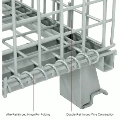 Global Industrial™ Folding Wire Container 48"L x 40"W x 36-1/2"H 3000 Lb. Capacity -Containers & Organizers Sales Store 493395IN 6wco