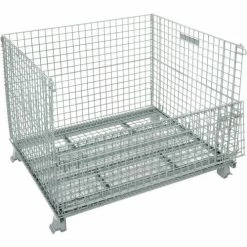 Global Industrial™ Folding Wire Container 48"L x 40"W x 36-1/2"H 3000 Lb. Capacity -Containers & Organizers Sales Store 493395 05
