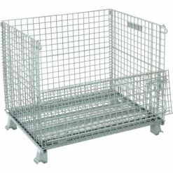 Global Industrial™ Folding Wire Container, 40"L x 32"W x 34-1/2"H, 3000 Lb. Capacity