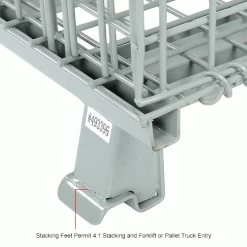 Global Industrial™ Folding Wire Container, 40"L x 32"W x 34-1/2"H, 3000 Lb. Capacity -Containers & Organizers Sales Store 493396IN 7wco