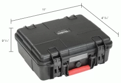 Global Industrial™ Waterproof Hard Case W/Pinch Tear Foam, 11"L x 9-11/16"W x 4-3/16"H, Black -Containers & Organizers Sales Store 493398 dim