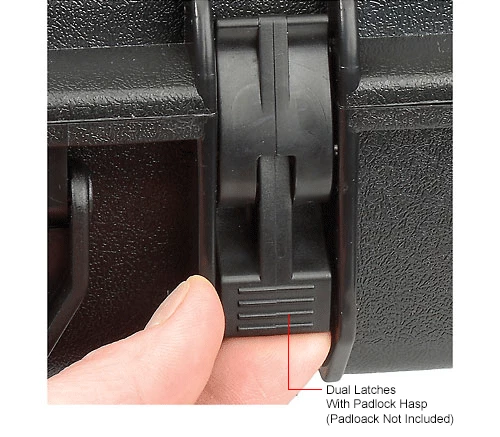 Global Industrial Waterproof Hard Case w/Pinch Tear Foam 14"L x 10-23/32"W x 4-11/64"H, Blk 19 Global Industrial Waterproof Hard Case w/Pinch Tear Foam 14"L x 10-23/32"W x 4-11/64"H, Blk - Image 19