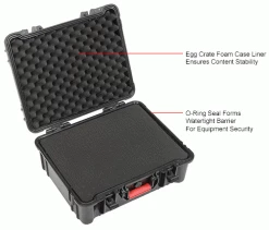 Global Industrial Waterproof Hard Case w/Pinched Tear Foam 20"L x 16-3/4"W x 9-7/16"H, Black 46 Global Industrial Waterproof Hard Case w/Pinched Tear Foam 20"L x 16-3/4"W x 9-7/16"H, Black -Containers & Organizers Sales Store 493401 2wco
