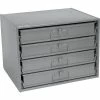 Durham Mfg. Durham Steel Compartment Box Rack 20 x 15-3/4 x 15 with 4 of 24-Compartment Boxes