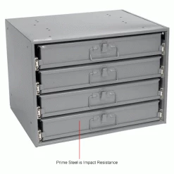 Durham Mfg. Durham Steel Compartment Box Rack Heavy Duty Bearing 20 x 15-3/4 x 15 with 4 of 24-Compartment Boxes -Containers & Organizers Sales Store 493500IN 1wco