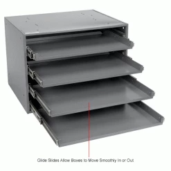 Durham Mfg. Durham Steel Compartment Box Rack Heavy Duty Bearing 20 x 15-3/4 x 15 with 4 of 24-Compartment Boxes -Containers & Organizers Sales Store 493500IN 4wco