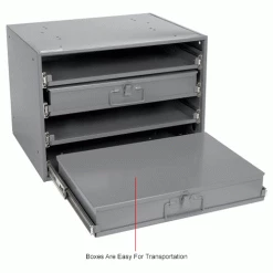 Durham Mfg. Durham Steel Compartment Box Rack Heavy Duty Bearing 20 x 15-3/4 x 15 with 4 of 24-Compartment Boxes -Containers & Organizers Sales Store 493500IN 5wco
