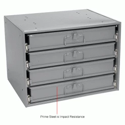 Durham Mfg. Durham Steel Compartment Box Rack Heavy Duty Bearing 20 x 15-3/4 x 15 with 4 of 32-Compartment Boxes -Containers & Organizers Sales Store 493502IN 1wco