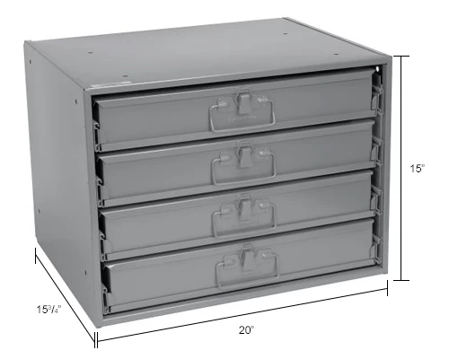 Durham Mfg. Durham Steel Compartment Box Rack 20 x 15-3/4 x 15 with 4 of 20-Compartment Boxes 17 Durham Mfg. Durham Steel Compartment Box Rack 20 x 15-3/4 x 15 with 4 of 20-Compartment Boxes - Image 17
