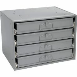 Durham Mfg. Durham Steel Compartment Box Rack Heavy Duty Bearing 20 x 15-3/4 x 15 with 4 of 20-Compartment Boxes