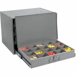 Durham Mfg. Durham Steel Compartment Box Rack Heavy Duty Bearing 20 x 15-3/4 x 15 with 4 of 20-Compartment Boxes -Containers & Organizers Sales Store 493504 02