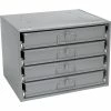 Durham Mfg. Durham Steel Compartment Box Rack Heavy Duty Bearing 20 x 15-3/4 x 15 with 4 of 16-Compartment Boxes