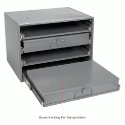 Durham Mfg. Durham Steel Compartment Box Rack Heavy Duty Bearing 20 x 15-3/4 x 15 with 4 of 16-Compartment Boxes -Containers & Organizers Sales Store 493506IN 5wco