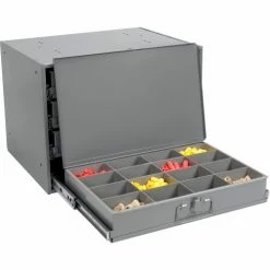 Durham Mfg. Durham Steel Compartment Box Rack Heavy Duty Bearing 20 x 15-3/4 x 15 with 4 of 16-Compartment Boxes -Containers & Organizers Sales Store 493506 02