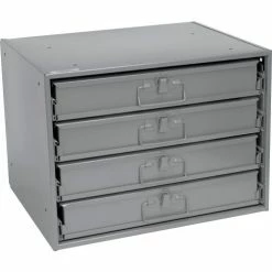 Durham Mfg. Durham Steel Compartment Box Rack Heavy Duty Bearing 20 x 15-3/4 x 15 with 4 Adj Divider Boxes