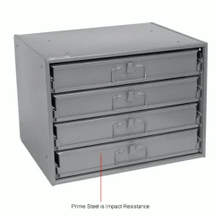 Durham Mfg. Durham Steel Compartment Box Rack Heavy Duty Bearing 20 x 15-3/4 x 15 with 4 Adj Divider Boxes -Containers & Organizers Sales Store 493507IN 1wco