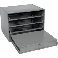 Durham Mfg. Durham Steel Compartment Box Rack Heavy Duty Bearing 20 x 15-3/4 x 15 with 4 Adj Divider Boxes -Containers & Organizers Sales Store 493507 06