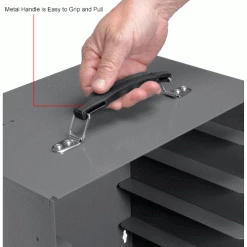 Durham Mfg. Durham Steel Compartment Box Rack 13-1/2 x 9-1/8 x 13-1/4 with 5 of 24-Compartment Plastic Boxes -Containers & Organizers Sales Store 493512IN 2wco