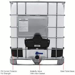 Global Industrial IBC Container 275 Gallon UN approved w/ Composite Metal Pallet Base 19 Global Industrial IBC Container 275 Gallon UN approved w/ Composite Metal Pallet Base -Containers & Organizers Sales Store 493531IN 2wco