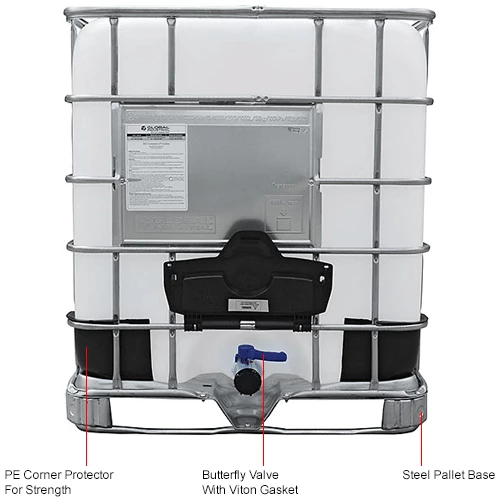 Global Industrial IBC Container 275 Gallon UN approved w/ Composite Metal Pallet Base 9 Global Industrial IBC Container 275 Gallon UN approved w/ Composite Metal Pallet Base - Image 9