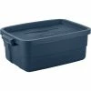 Rubbermaid® Roughneck™ Tote 10 Gallon 18"L x 12"W x 8-1/2"H Dark Indigo Metallic - Pkg Qty 8