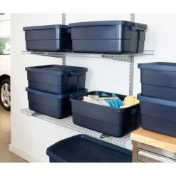 Rubbermaid® Roughneck™ Tote 10 Gallon 18"L x 12"W x 8-1/2"H Dark Indigo Metallic - Pkg Qty 8 -Containers & Organizers Sales Store 493591 3