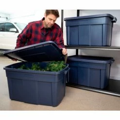 Rubbermaid® Roughneck™ Tote 31 Gallon 32-5/16"Lx20-3/8"Wx16-11/16"H Dark Indigo Metallic - Pkg Qty 6 10 Rubbermaid® Roughneck™ Tote 31 Gallon 32-5/16"Lx20-3/8"Wx16-11/16"H Dark Indigo Metallic - Pkg Qty 6 -Containers & Organizers Sales Store 493592 2