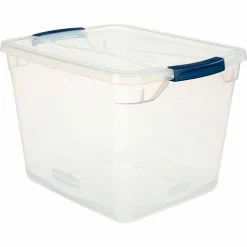 Rubbermaid® Cleverstore™ Clear Latching Storage Tote w/Lid 30 Quart 16-7/8x13-3/8x11-1/2 - Pkg Qty 8