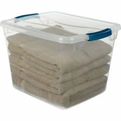 Rubbermaid® Cleverstore™ Clear Latching Storage Tote w/Lid 30 Quart 16-7/8x13-3/8x11-1/2 - Pkg Qty 8 -Containers & Organizers Sales Store 493671 6