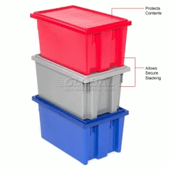 Akro-Mils Lid 35201 For Nest & Stack Tote 35200, Gray - Pkg Qty 6 31 Akro-Mils Lid 35201 For Nest & Stack Tote 35200, Gray - Pkg Qty 6 -Containers & Organizers Sales Store 498401 3wco 3