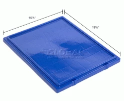 Akro-Mils Lid 35191 For Nest & Stack Tote 35190, 35195, Blue - Pkg Qty 6 -Containers & Organizers Sales Store 498420BL dim