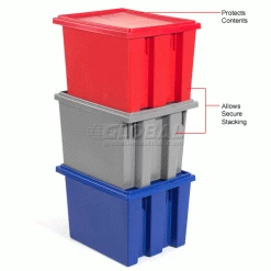 Akro-Mils Lid 35191 For Nest & Stack Tote 35190, 35195, Blue - Pkg Qty 6 -Containers & Organizers Sales Store 498420 3wco 3