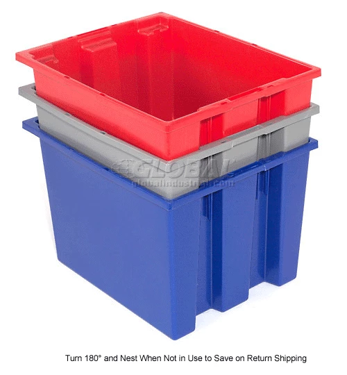 Akro-Mils Nest & Stack Tote 35240 - 23-1/2"L x 15-1/2"W x 12"H, Red - Pkg Qty 3 20 Akro-Mils Nest & Stack Tote 35240 - 23-1/2"L x 15-1/2"W x 12"H, Red - Pkg Qty 3 - Image 20