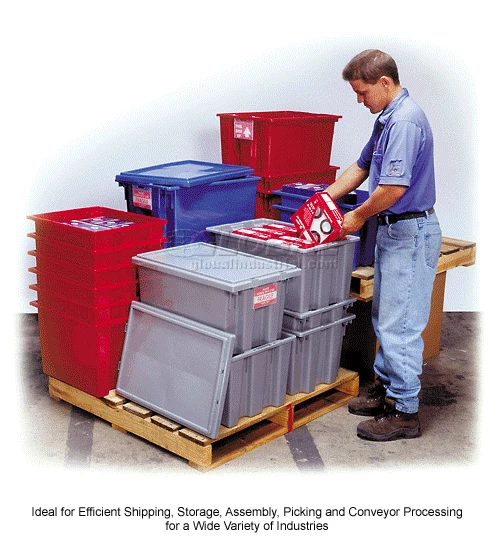 Global Industrial Stack and Nest Storage Container SNT240 No Lid 23-1/2 x 15-1/2 x 12, Red - Pkg Qty 3 23 Global Industrial Stack and Nest Storage Container SNT240 No Lid 23-1/2 x 15-1/2 x 12, Red - Pkg Qty 3 - Image 23