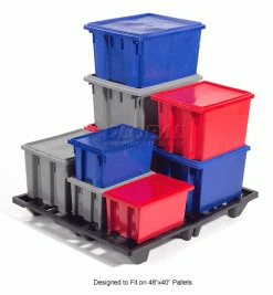 Akro-Mils Nest & Stack Tote 35240 - 23-1/2"L x 15-1/2"W x 12"H, Red - Pkg Qty 3 49 Akro-Mils Nest & Stack Tote 35240 - 23-1/2"L x 15-1/2"W x 12"H, Red - Pkg Qty 3 -Containers & Organizers Sales Store 498422 7wco 3