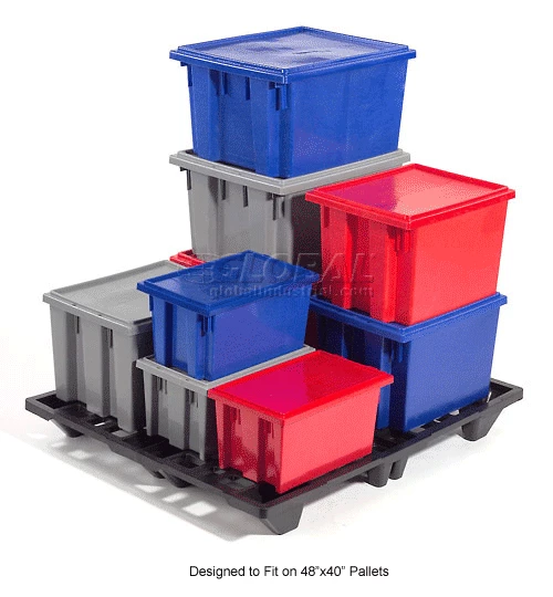 Global Industrial Stack and Nest Storage Container SNT240 No Lid 23-1/2 x 15-1/2 x 12, Red - Pkg Qty 3 25 Global Industrial Stack and Nest Storage Container SNT240 No Lid 23-1/2 x 15-1/2 x 12, Red - Pkg Qty 3 - Image 25